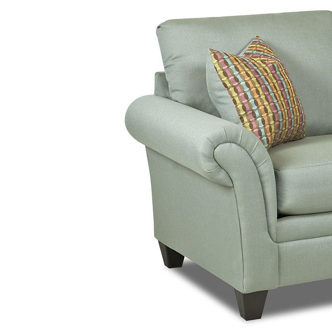 Hubbard Chair (Incline Seamist) Klaussner Furniture Cart