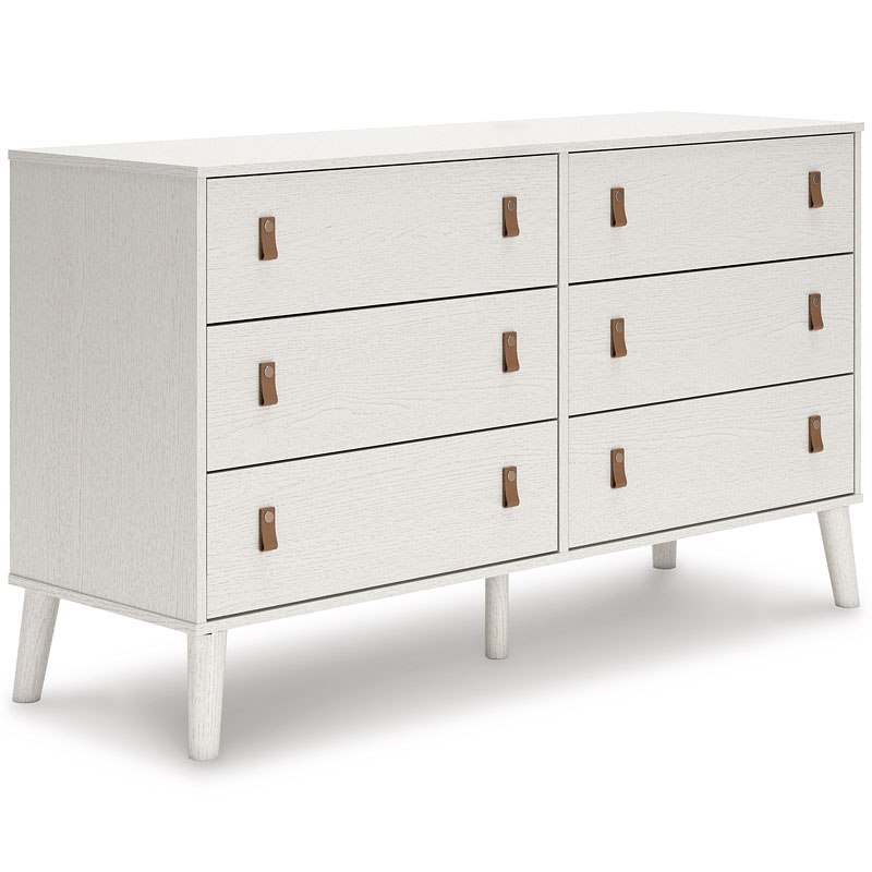 Aprilyn White Six Drawer Dresser Signature Design Furniture Cart