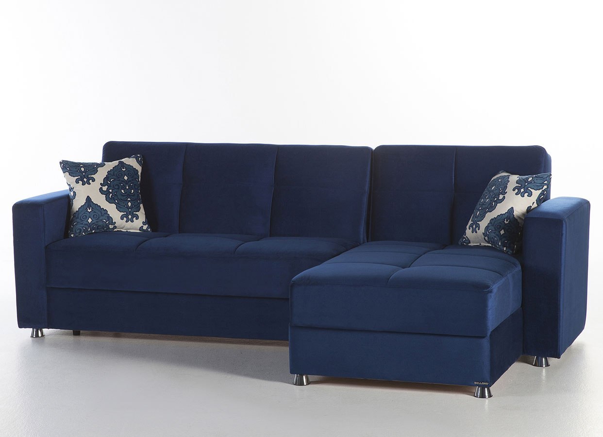 Elegant Sleeper Sectional (Roma Navy) Istikbal Furniture Furniture Cart