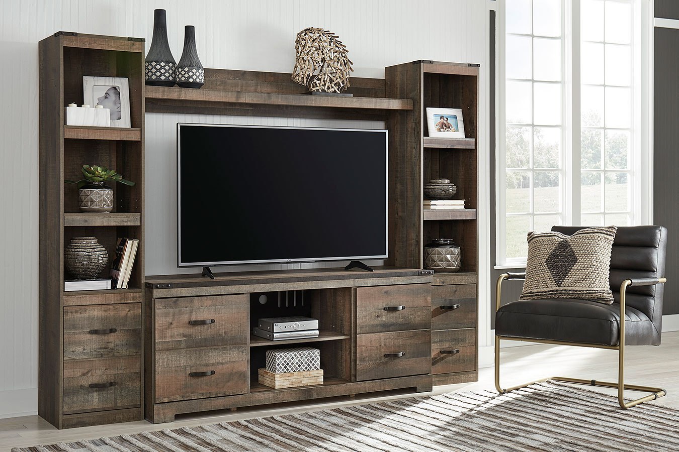 Trinell Entertainment Wall Signature Design | Furniture Cart