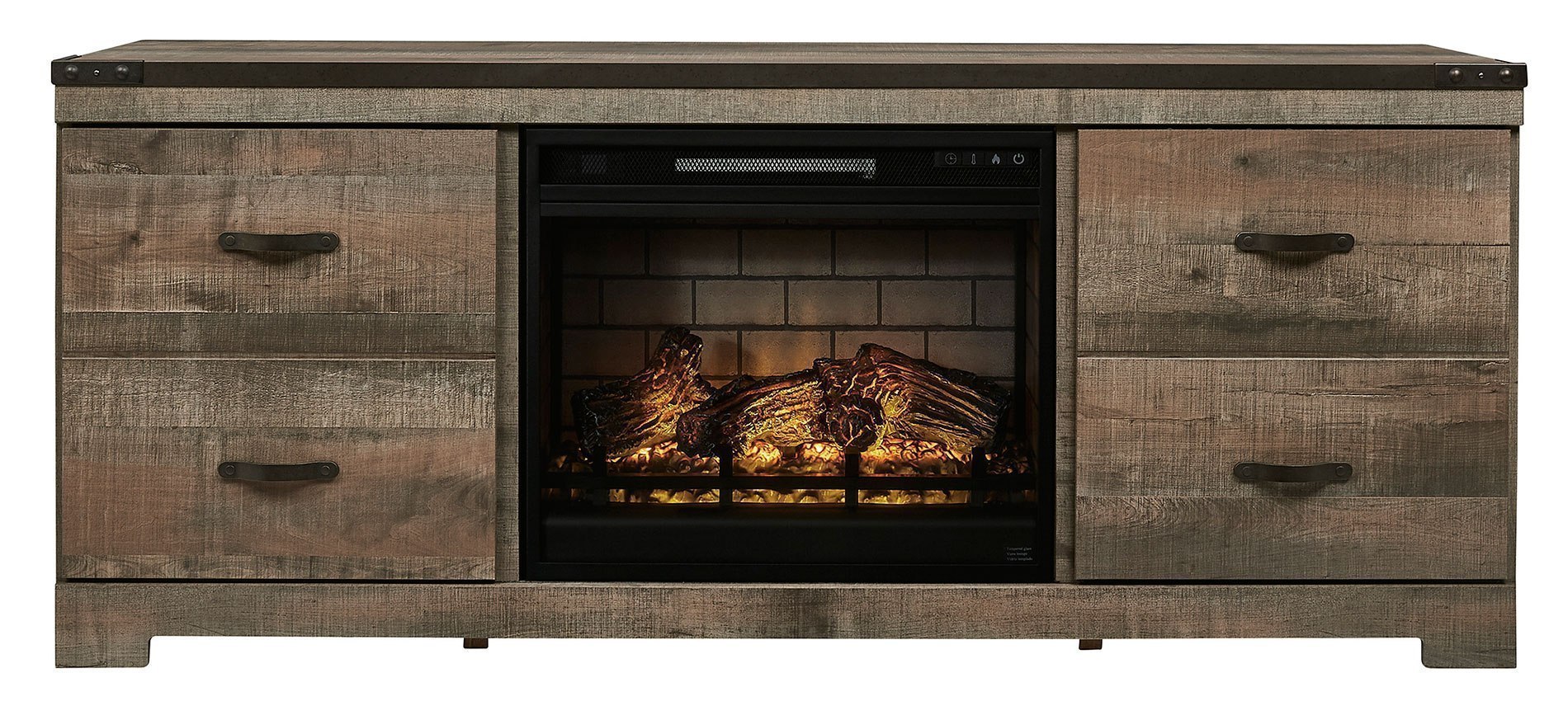 Trinell 63 Inch TV Stand W/ Infrared Fireplace Signature Design