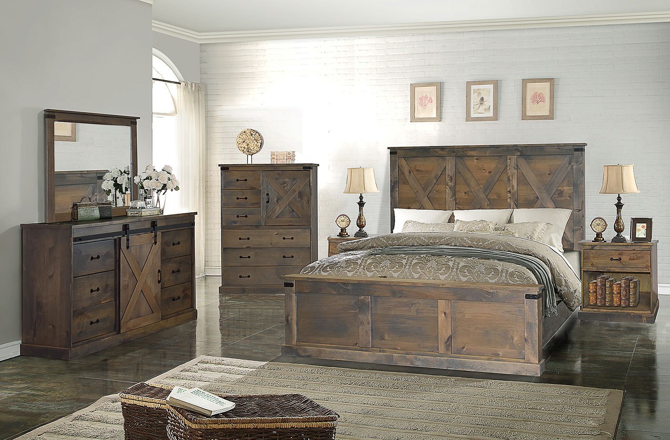 Farmhouse Panel Bedroom Set Barnwood Legends Furniture Furniture Cart