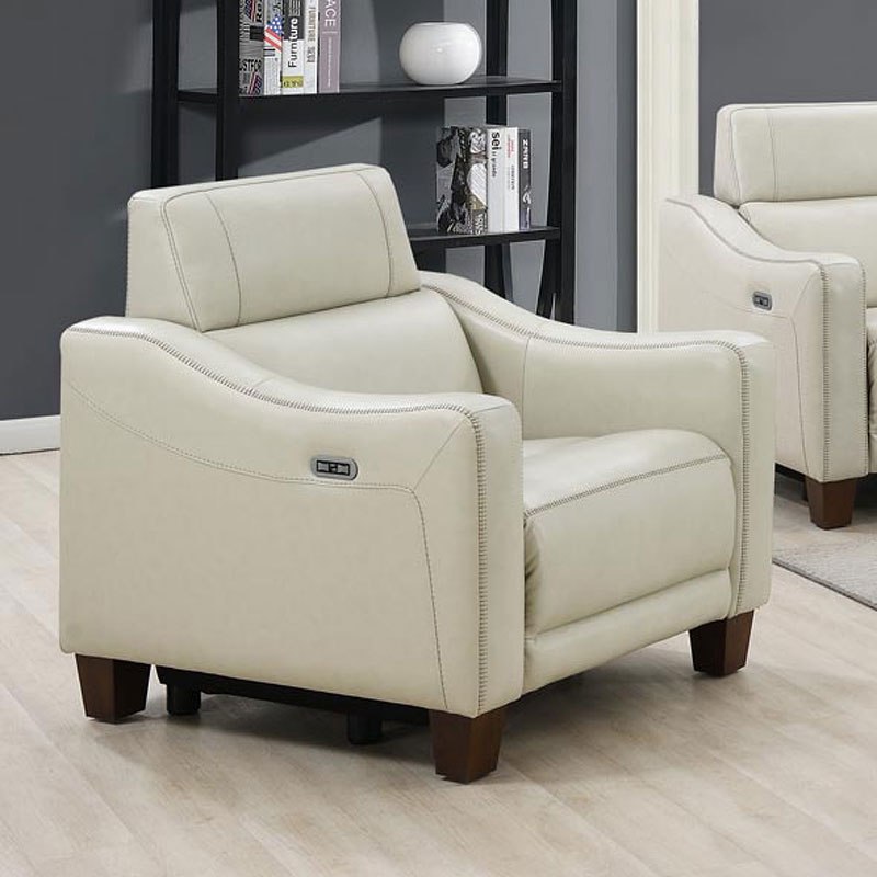 Giorno Power Recliner (Ivory) Steve Silver Furniture Furniture Cart