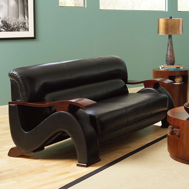 Hollywood Living Room Set (Black) Steve Silver Furniture Furniture Cart