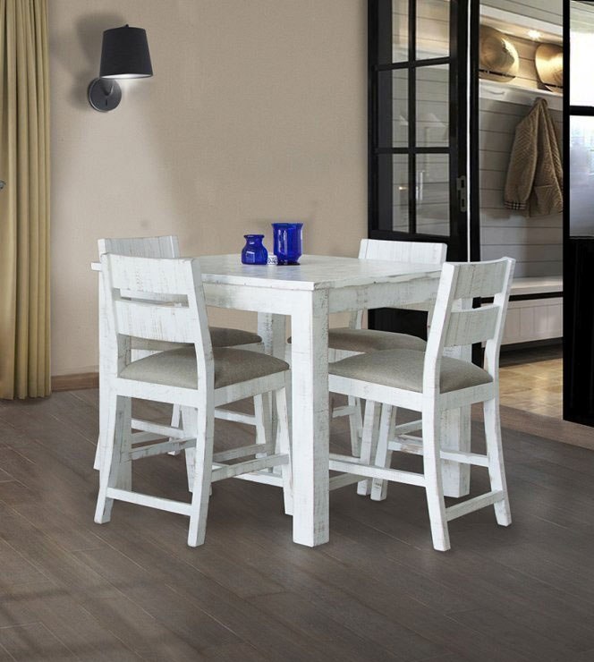 Pueblo Counter Height Dining Room Set Weathered White Ifd Pueblo Counter Height Dining Room Set Weathered White Ifd Furniture 1 Reviews Cart