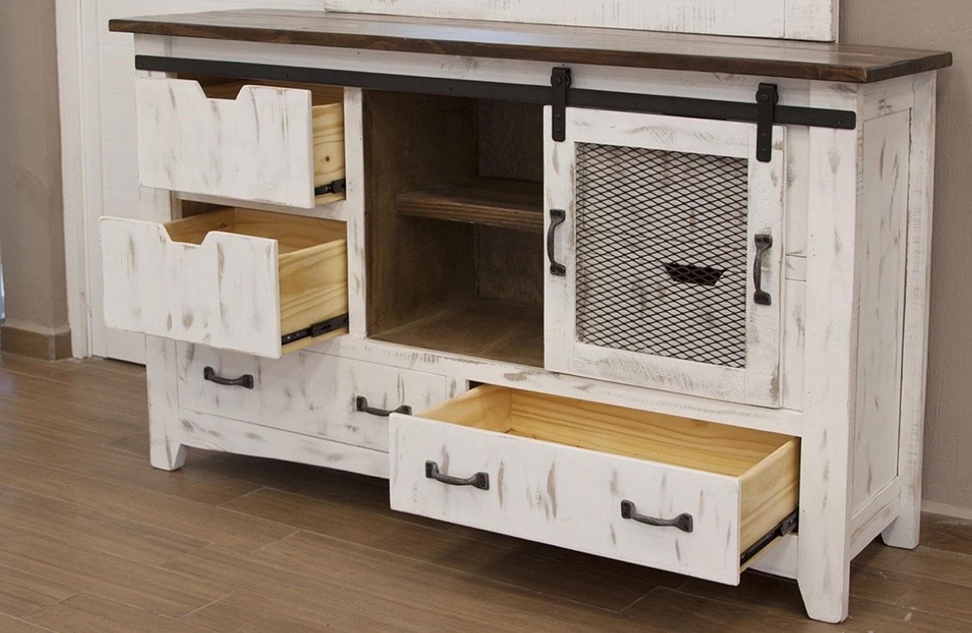 Pueblo Dresser (White) IFD Furniture, 1 Reviews Furniture Cart