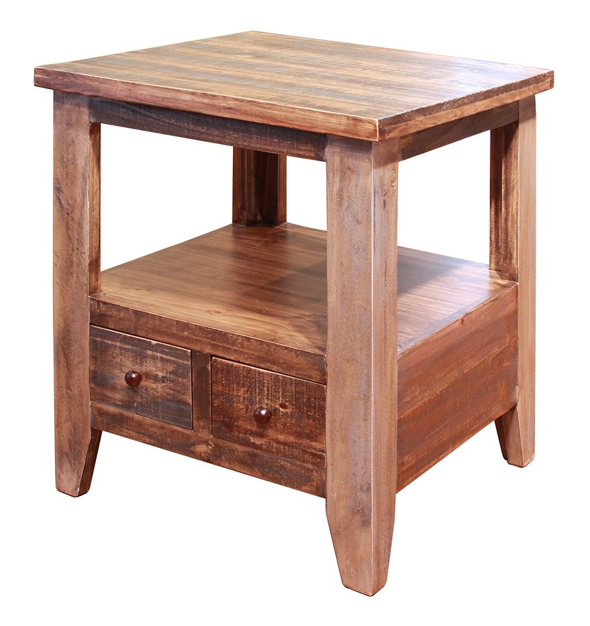 wood end tables with drawers plans