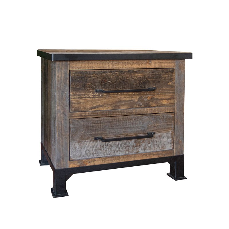 Antique Gray Nightstand IFD Furniture Furniture Cart