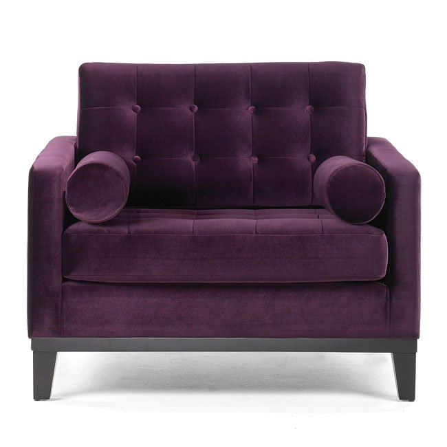Centennial Chair (Purple Velvet) Armen Living Furniture Cart