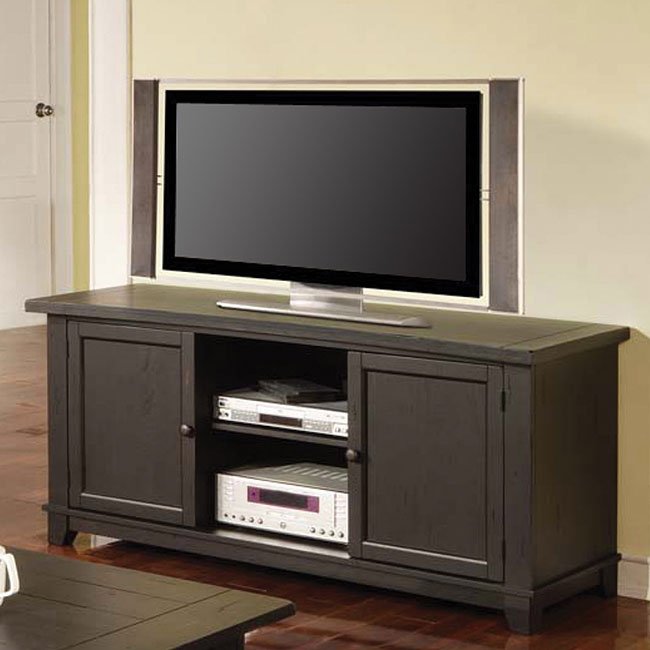 Liberty TV Stand (Antique Black) Steve Silver Furniture | Furniture Cart