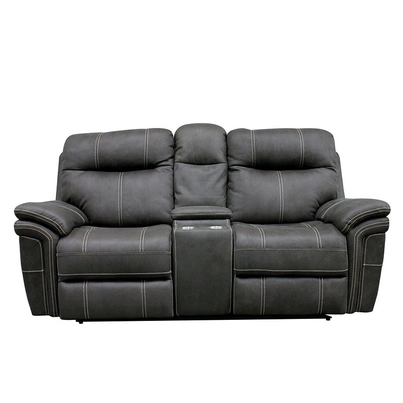 Mason Charcoal Power Reclining Loveseat W/ Console Parker Living