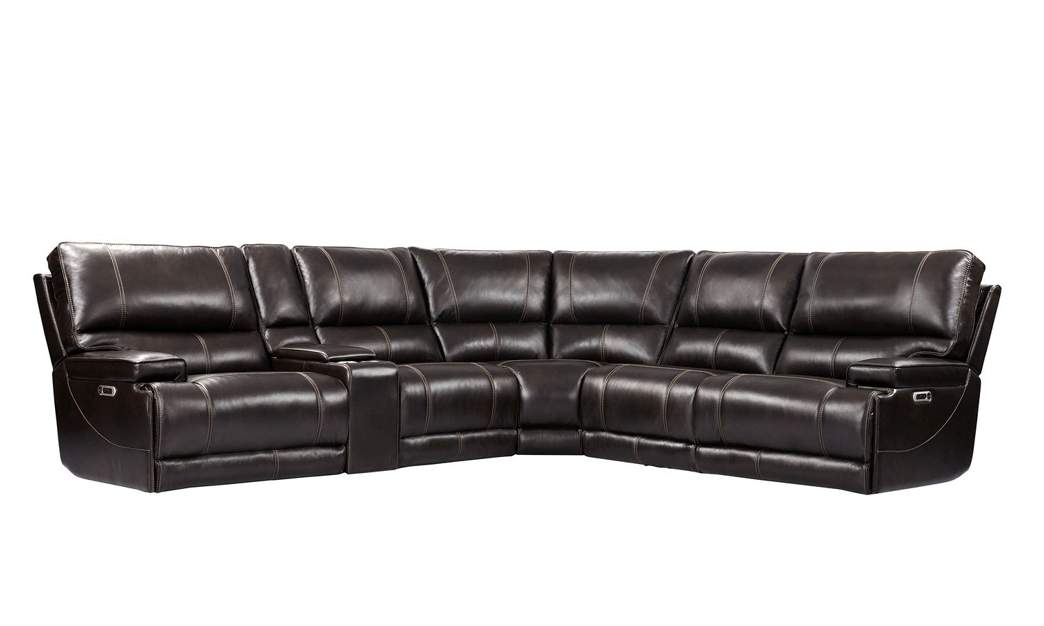 Whitman 6Piece Power Cordless Sectional (Verona Coffee) Parker Living