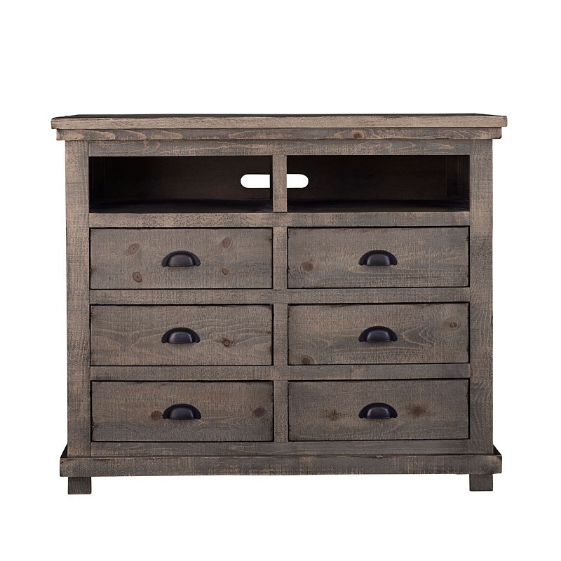 Willow Media Chest (Weathered Gray) Progressive Furniture Furniture Cart