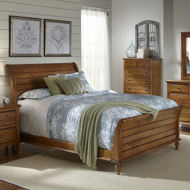 Napa Valley Bed (Antique Pine) Progressive Furniture ...