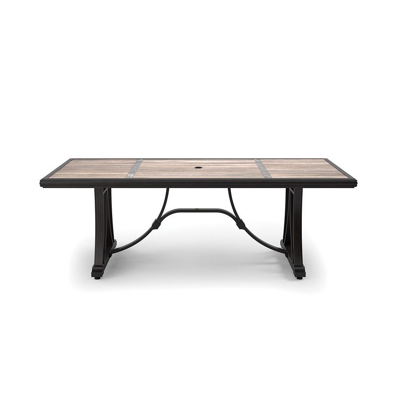 Marsh Creek Outdoor Dining Table W/ Umbrella Option ...