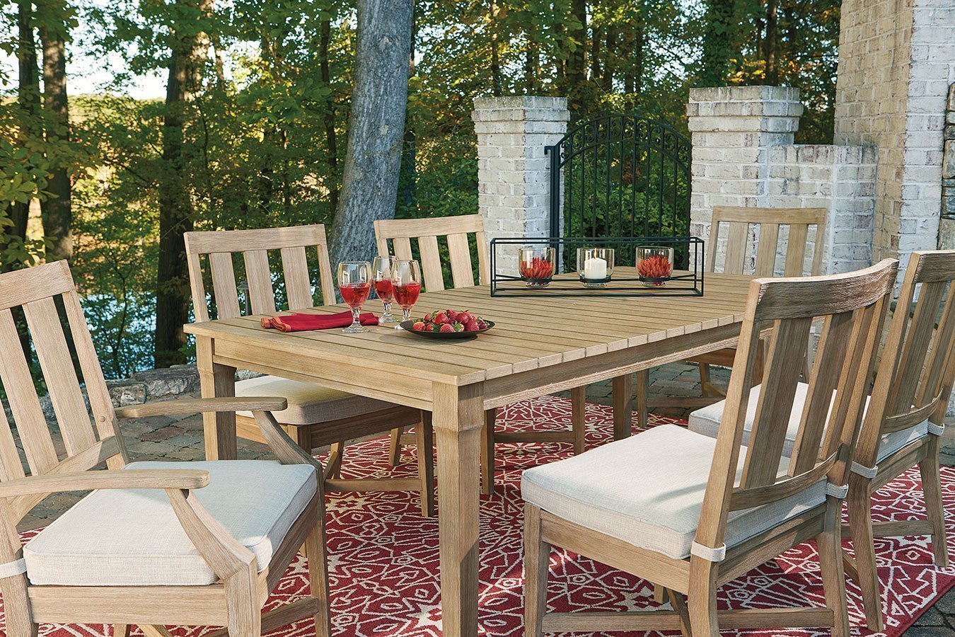 Clare View Outdoor Dining Set Signature Design | Furniture Cart