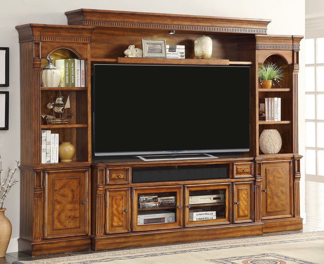 Toscano Entertainment Wall W/ 72 Inch Console Parker House ...