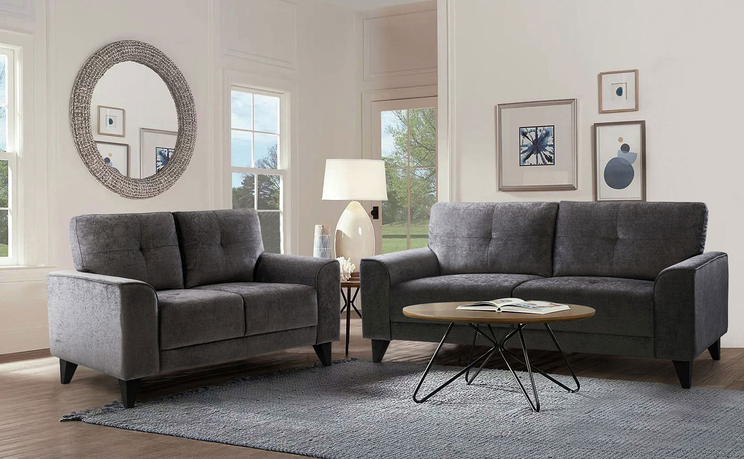 michael living room set (charcoal) elements furniture | furniture cart