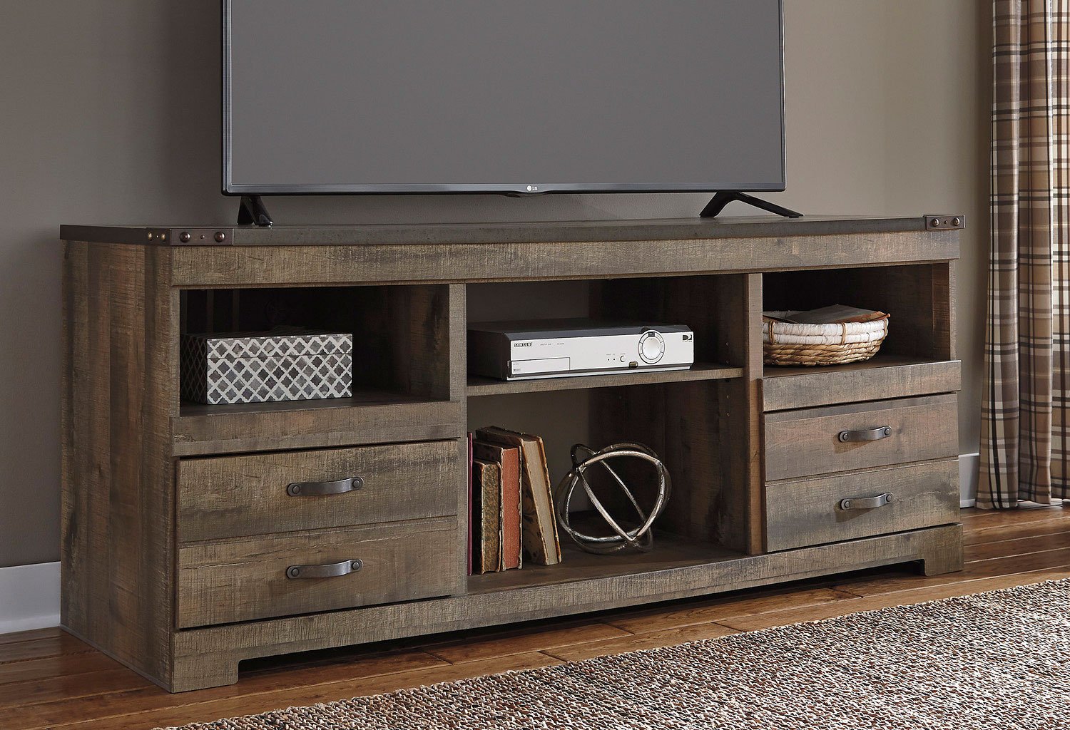 Trinell Large TV Stand Signature Design | Furniture Cart