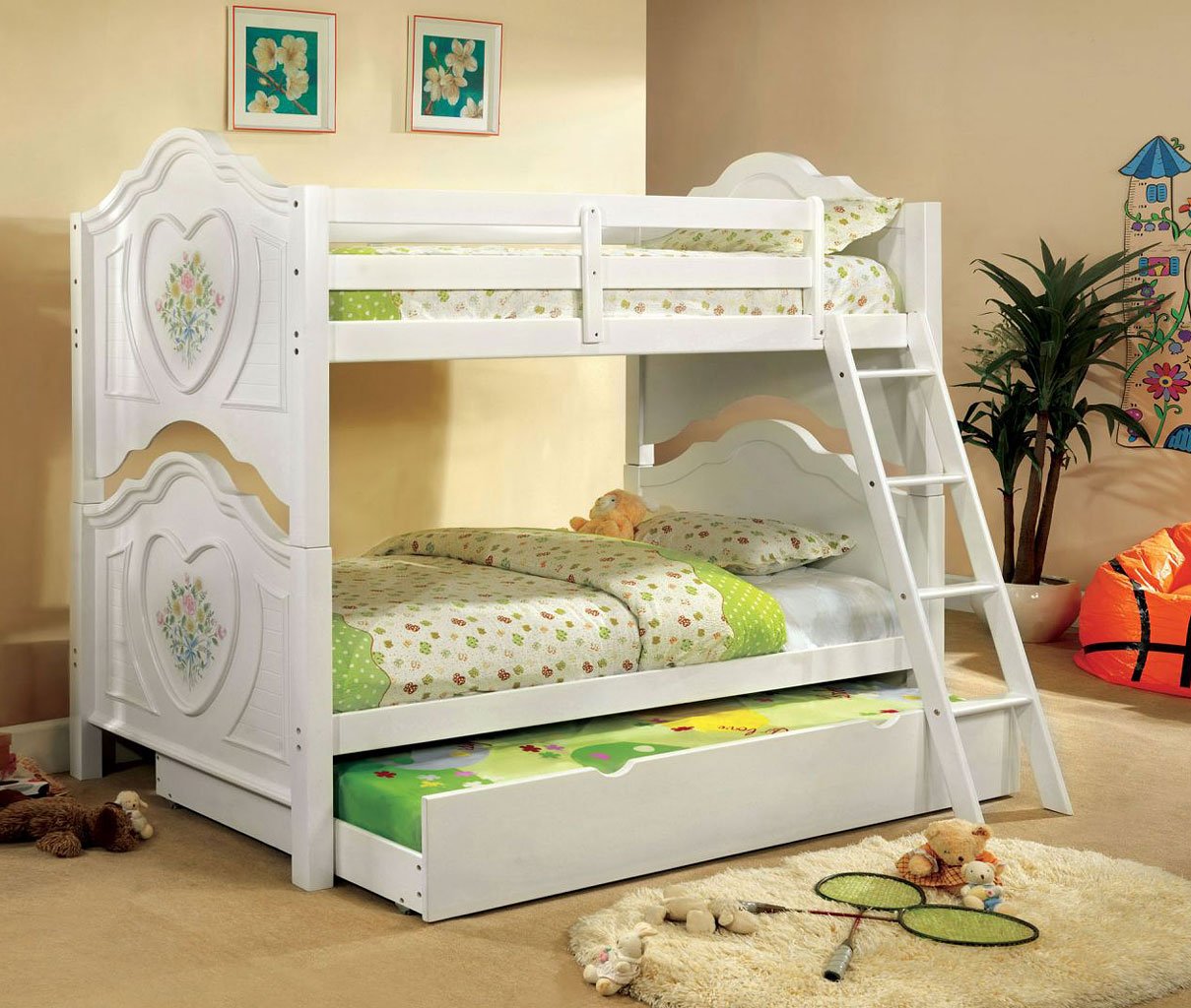 Isabella Twin Over Twin Bunk Bed Furniture Of America Furniture Cart
