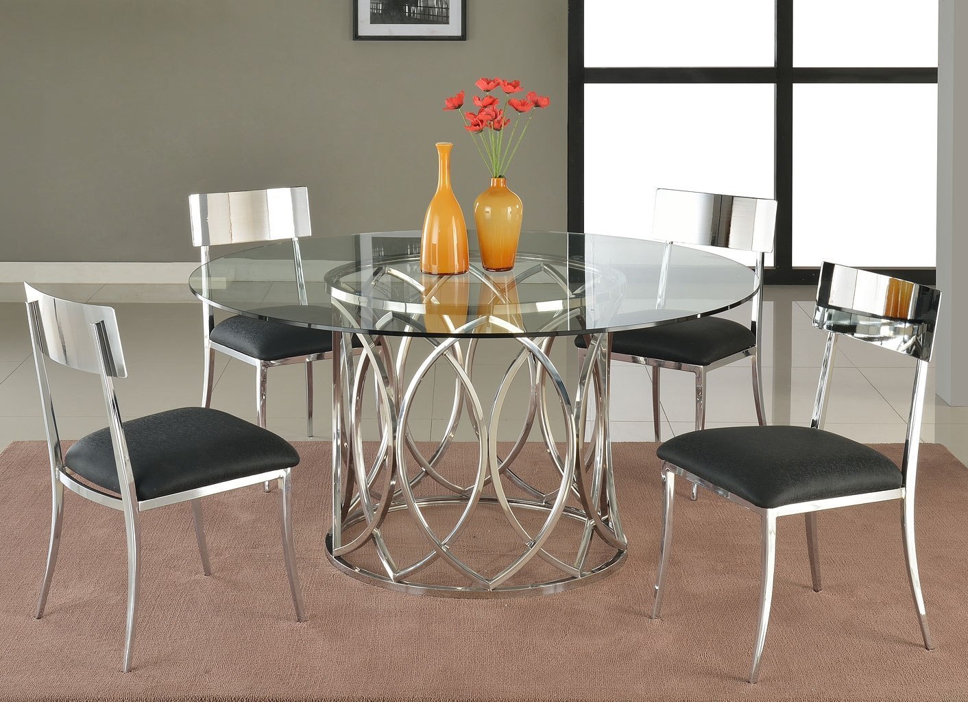 Lindsay Furniture Rigakublog Courtney Round Dining Room Set W Lindsay Chairs