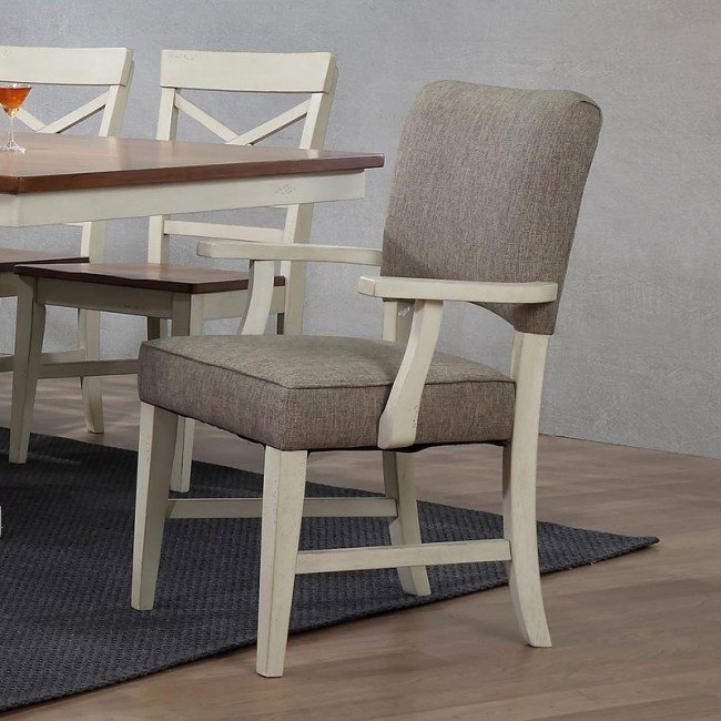 Antique White Parsons Arm Chair (Set Of 2) ECI Furniture ...