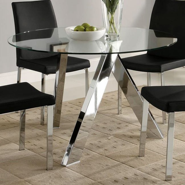 Vance Chrome Base Dining Table Coaster Furniture Furniture Cart