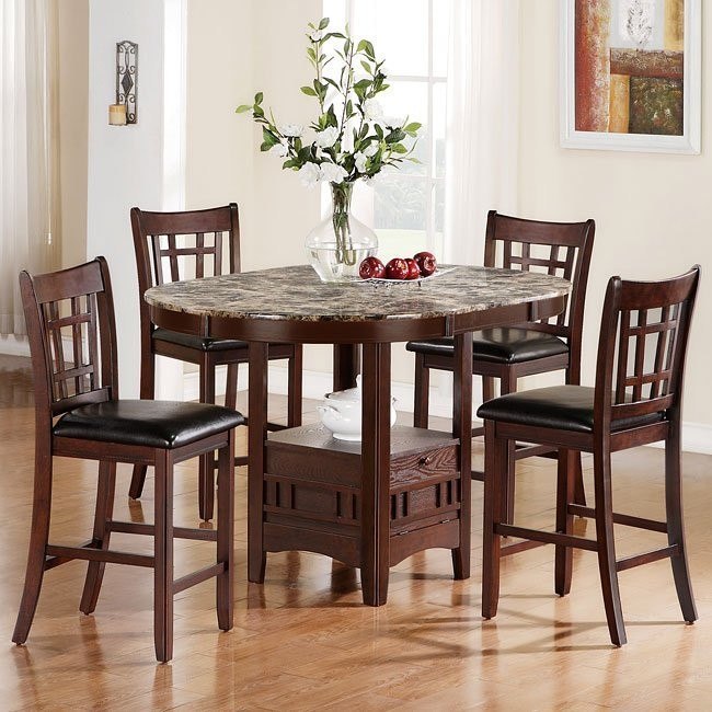 Jovan Oval Counter Height Dining Room Set Coaster Furniture