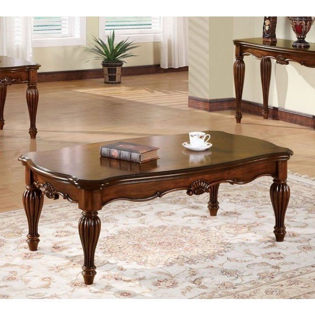 Dreena Coffee Table Brown Cherry Acme Furniture Furniture Cart