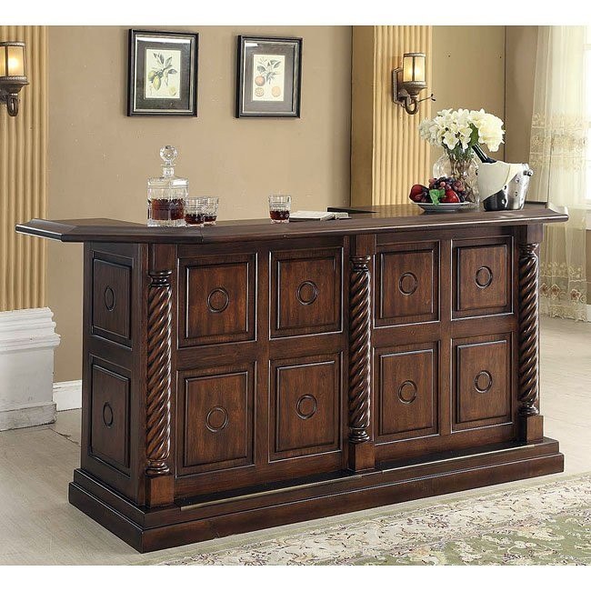 Ashton 92 Inch Home Bar (Distressed Walnut) ECI Furniture, 1 Reviews