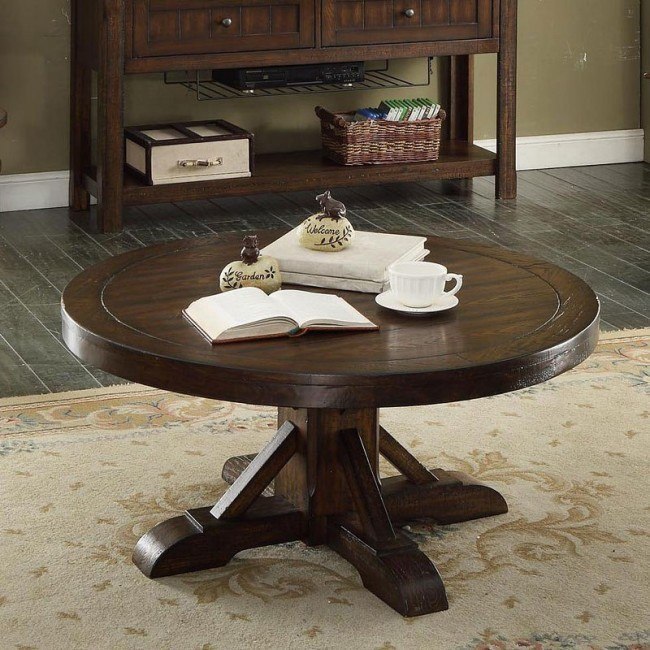 Gettysburg Round Cocktail Table Eci Furniture Furniture Cart