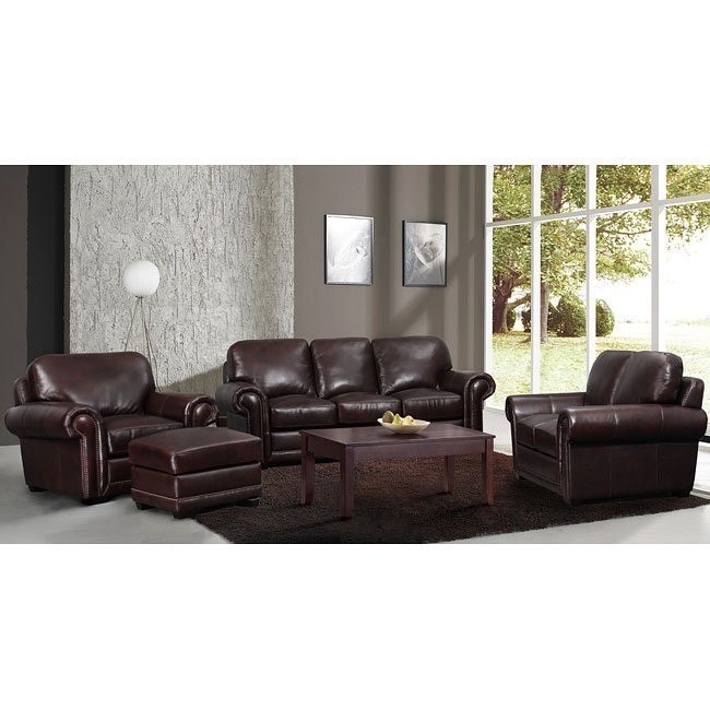 Yuma Leather Living Room Set Leather Italia | Furniture Cart