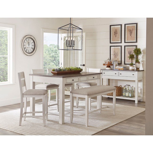 Kyle Light Counter Height Dining Set W Bench Standard Furniture