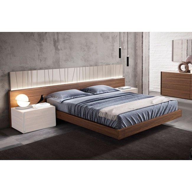 Porto Wall Platform Bed Walnut Jm Furniture Furniture Cart