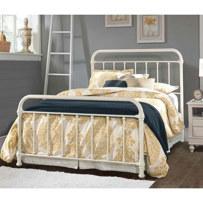 Kirkland Metal Bed (Soft White) Hillsdale Furniture ...