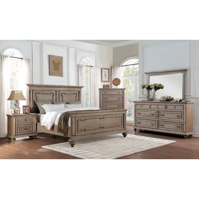 Marceline Panel Bedroom Set (Weathered Gray) Homelegance ...