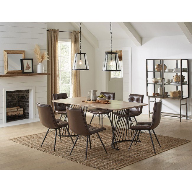 Altus Dining Room Set W/ Brown Chairs Coaster Furniture | Furniture Cart