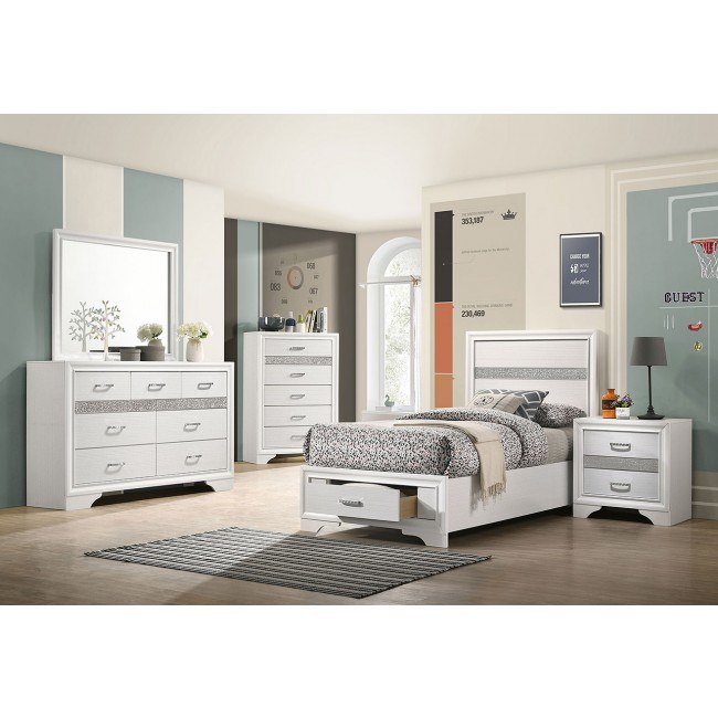 Miranda Youth Storage Bedroom Set White Coaster Furniture Furniture Cart