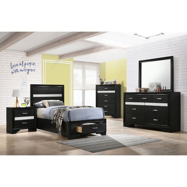 Miranda Youth Storage Bedroom Set Black Coaster Furniture Furniture Cart
