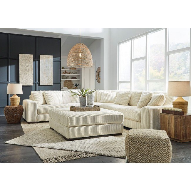 Lindyn Ivory Modular Sectional Set Signature Design Furniture Cart
