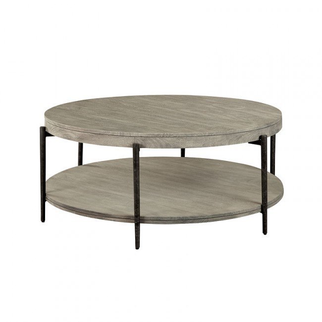 Bedford Park Round Coffee Table (Gray) Hekman | Furniture Cart