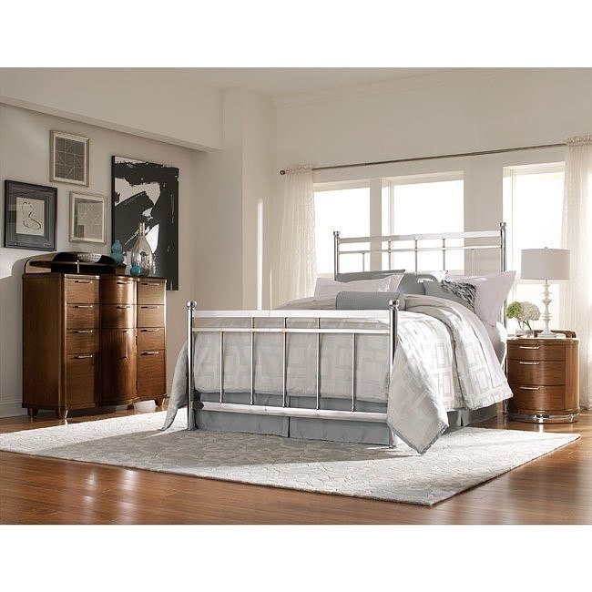 Zelda Bedroom Set W Metal Bed Chrome Homelegance Furniture Cart