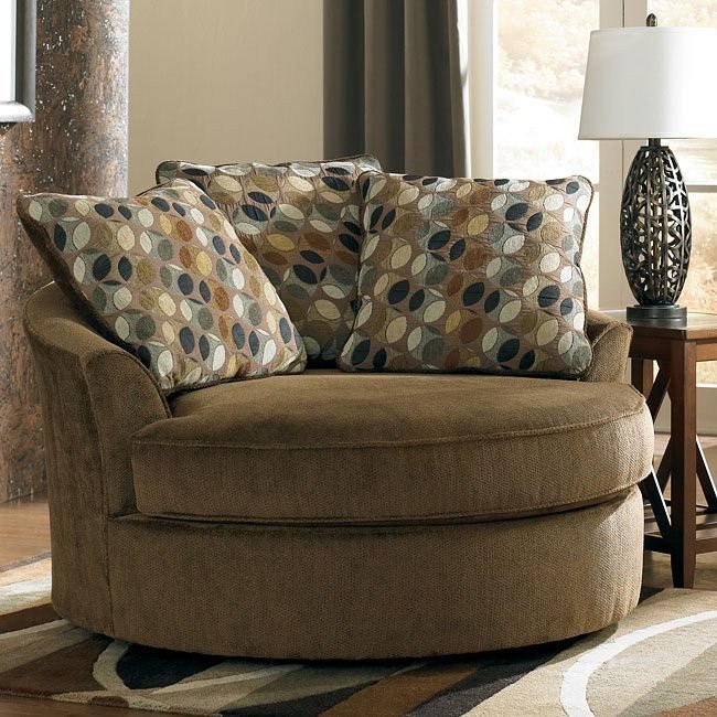 Kirkwood Redwood Oversized Swivel Accent Chair Signature Design