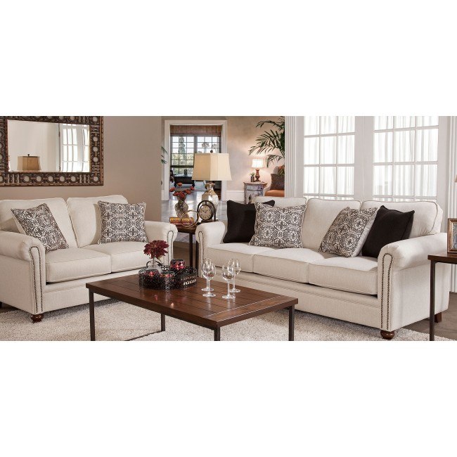 3600 Series Keynote Ivory Living Room Set Hughes Furniture Furniture Cart
