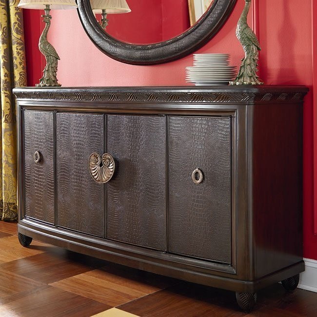 Bob Mackie Home Credenza W Granite Top American Drew Furniture Cart