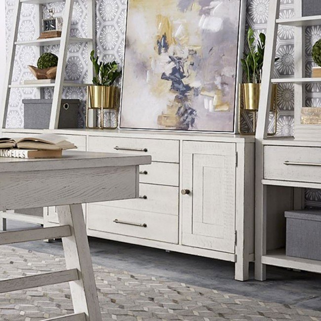 Modern Farmhouse Credenza (Flea Market White) Liberty ...