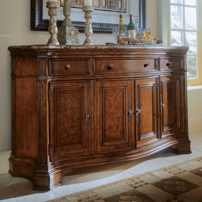 Villa Cortina Storage Credenza W Marble Top Universal Furniture Furniture Cart