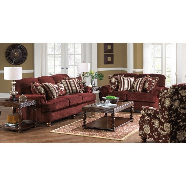 Belmont Living Room Set Claret Jackson Furniture Furniture Cart