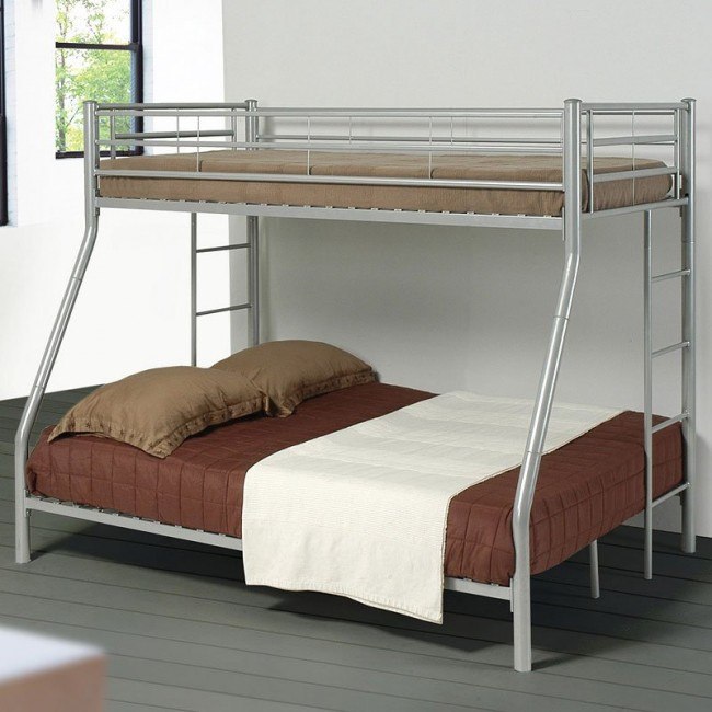 Coaster Denley Bunk Bed Twin/Full Silver