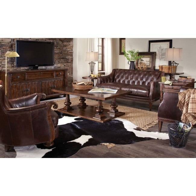 Kennedy Walnut Living Room Set W Leather Settee Art Furniture
